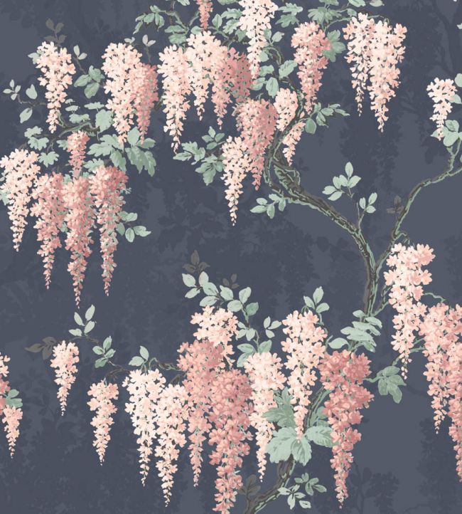 WM-223R - Wisteria Wallpaper - Midnight Mint - Woodchip & Magnolia