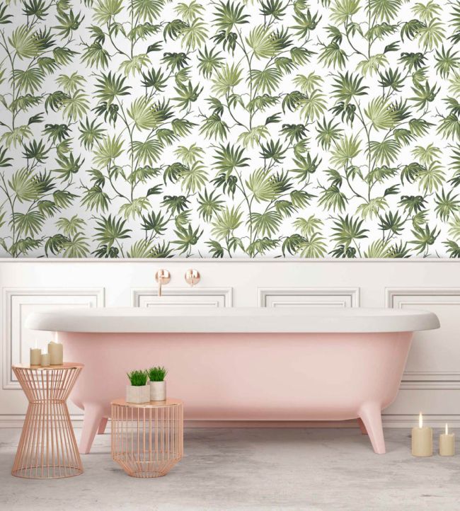 WM-225-06R - Va Va Frome Wallpaper - Meadow Green - Woodchip & Magnolia