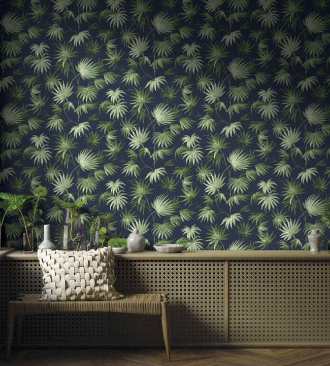 WM-225-07R - Va Va Frome Wallpaper - Noir Green - Woodchip & Magnolia