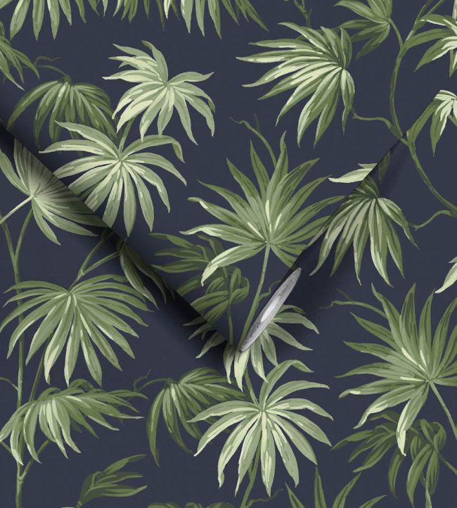 WM-225-07R - Va Va Frome Wallpaper - Noir Green - Woodchip & Magnolia