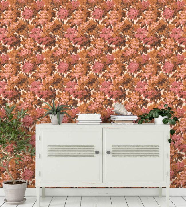 WM-314-04R - Broadhead Forest Wallpaper - Russett - Woodchip & Magnolia
