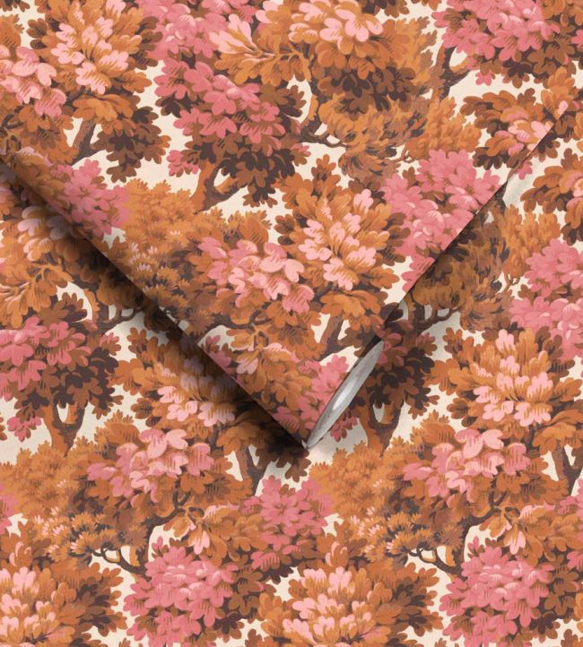 WM-314-04R - Broadhead Forest Wallpaper - Russett - Woodchip & Magnolia