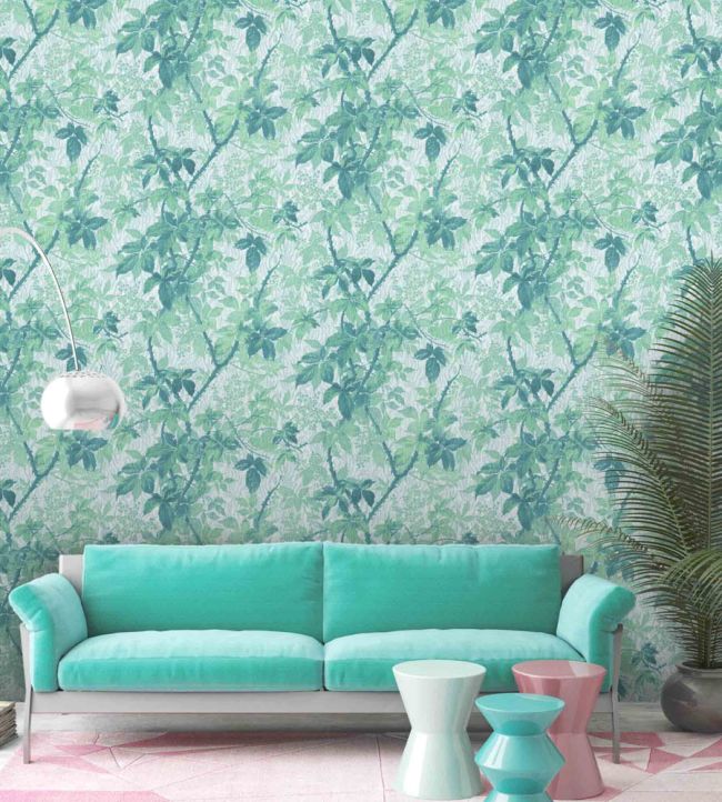 WM-316-05R - Tropic Wallpaper - Mint - Woodchip & Magnolia