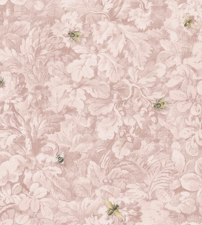 WM-318-05R - Busy Bee Wallpaper - Blush - Woodchip & Magnolia