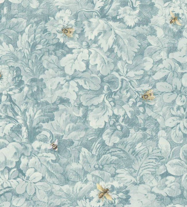 WM-318-06R - Busy Bee Wallpaper - Turton - Woodchip & Magnolia