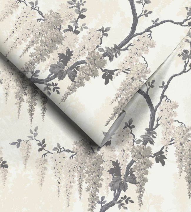 WM-333-02R - Wisteria Wallpaper - Taupe - Woodchip & Magnolia