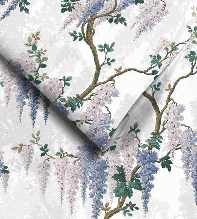 WM-333-05R - Wisteria Wallpaper - Cornflower Blue - Woodchip & Magnolia
