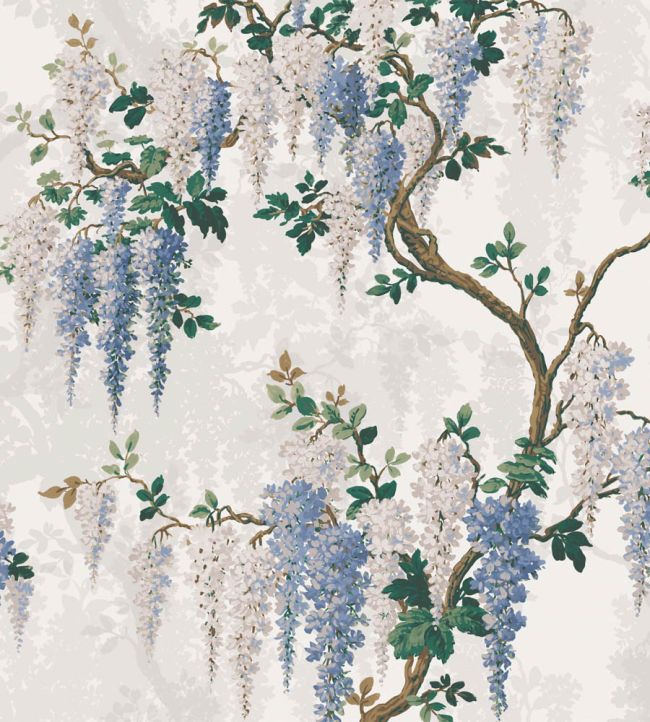 WM-333-05R - Wisteria Wallpaper - Cornflower Blue - Woodchip & Magnolia