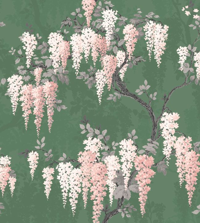WM-333R - Wisteria Wallpaper - Green - Woodchip & Magnolia