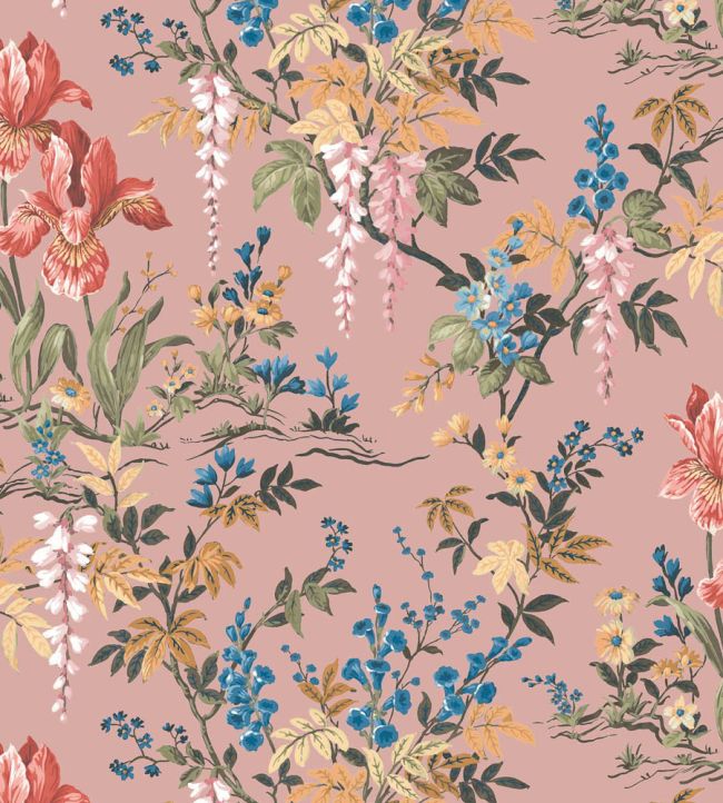 WM-364-03R - Hestia Wallpaper - Salmon Pink - Woodchip & Magnolia