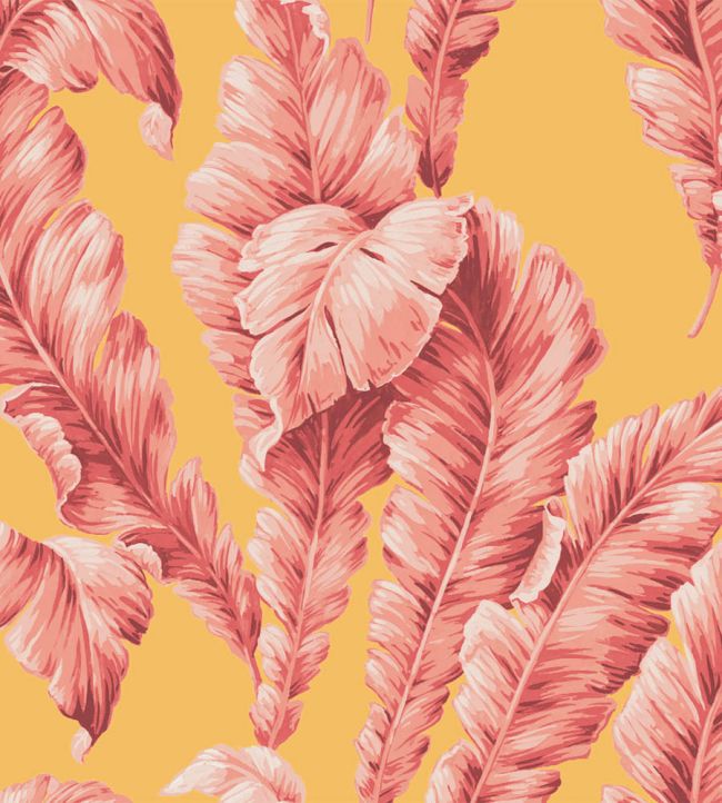 WM-365-08R - Lets Go Bananas Wallpaper - Pink Yellow - Woodchip & Magnolia