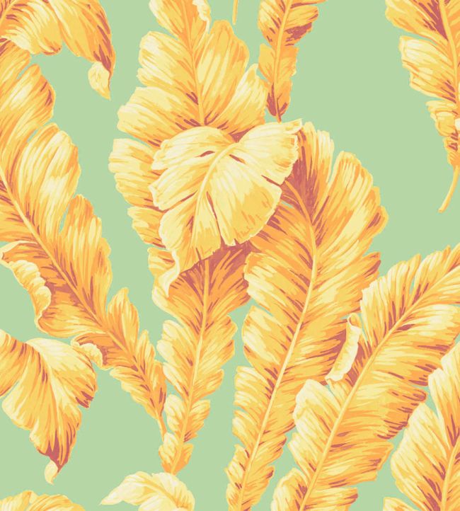 WM-365-09R - Lets Go Bananas Wallpaper - Aqua Yellow - Woodchip & Magnolia