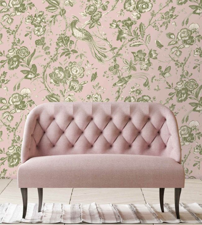 WM-368-03-3P - Plumage Wallpaper - Mural - Plaster Pink Cream - Woodchip & Magnolia