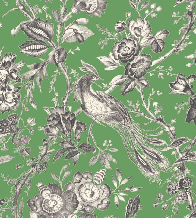 WM-368-04-3P - Plumage Wallpaper - Mural - Jade - Woodchip & Magnolia