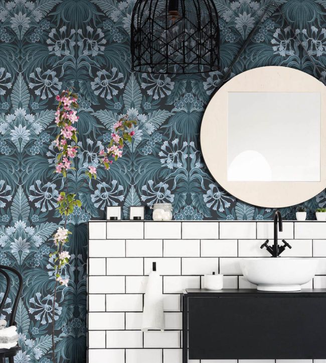 WM-380-02R - Mirk Wallpaper - Mallard - Woodchip & Magnolia