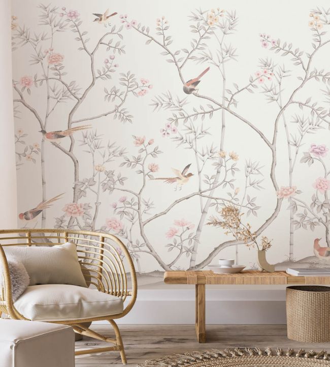 WM-398-03RM - The Garden of Dreams Wallpaper - Mural - Magnolia - Woodchip & Magnolia