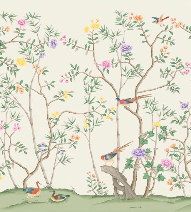 WM-398-04RM - The Garden of Dreams Wallpaper - Mural - Exotic - Woodchip & Magnolia