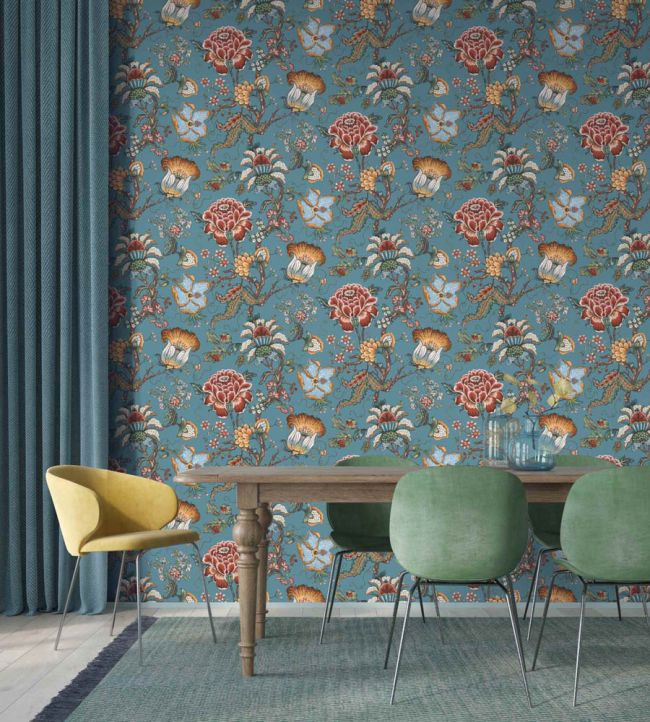 WM-408-03R - Arcadia Wallpaper - Mallard - Woodchip & Magnolia