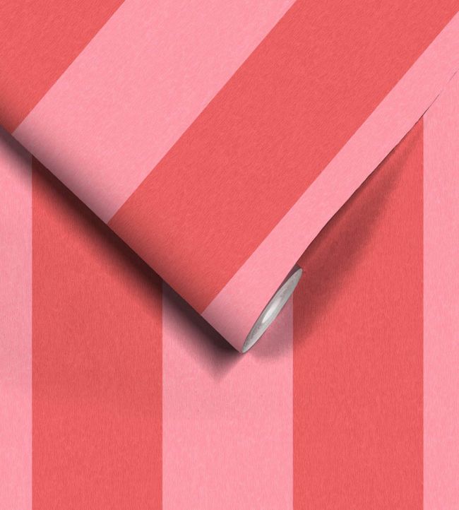 WM-413-06R - Awning Stripe Wallpaper - Candy Cane - Woodchip & Magnolia