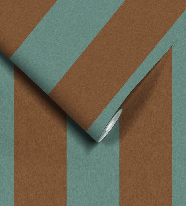 WM-413-08R - Awning Stripe Wallpaper - Jade - Woodchip & Magnolia