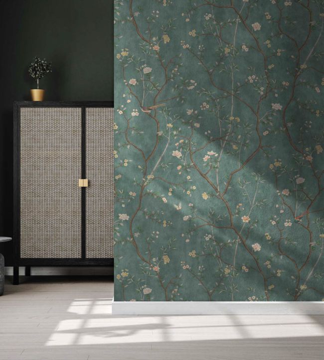 WM-454-02R - Chinoiserie Onism Wallpaper - Mural - Emerald - Woodchip & Magnolia
