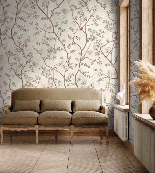 WM-454-04R - Chinoiserie Onism Wallpaper - Mural - Pearl - Woodchip & Magnolia