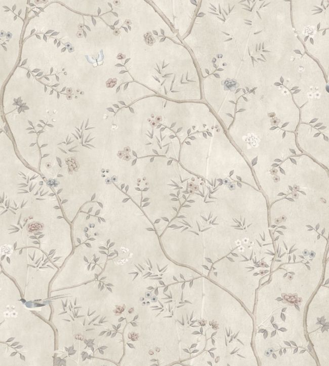 WM-454-09R - Chinoiserie Onism Wallpaper - Mural - Stone - Woodchip & Magnolia