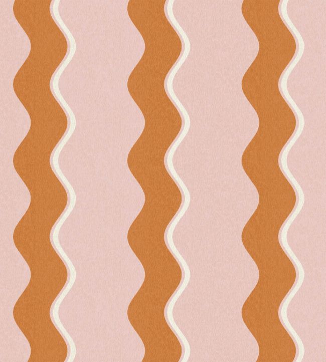 WM-462-02R - Cari Wave Wallpaper - Gorse Pink Cloud - Woodchip & Magnolia