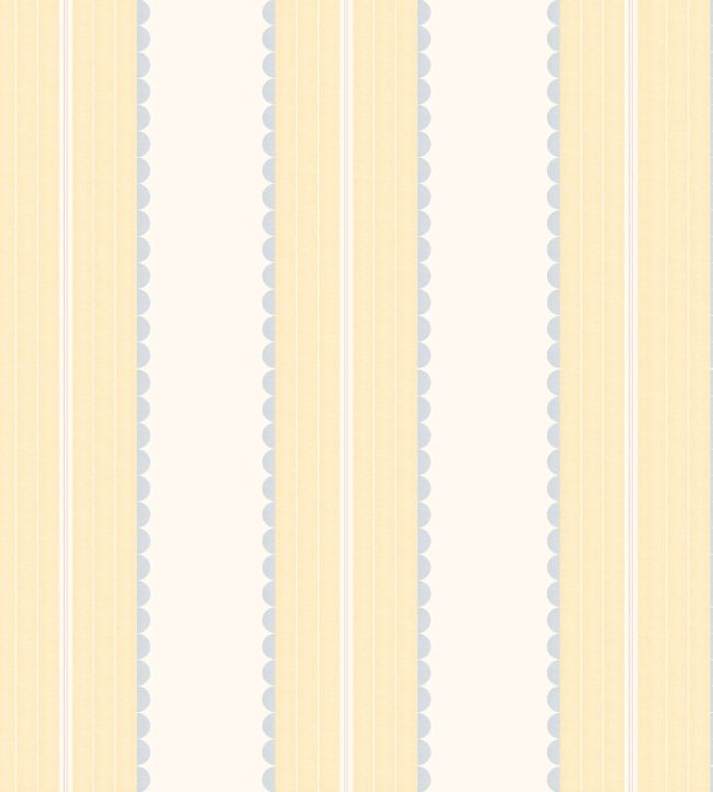 WM-478-02R - Pin Up Stripe Wallpaper - Soft Yellow - Woodchip & Magnolia