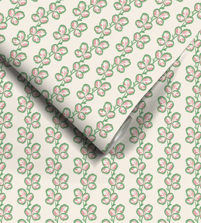 WM-480-03R - Paddy Wallpaper - Moss Pink - Woodchip & Magnolia