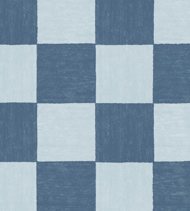 WM-486-03 - Battenberg Wallpaper - Denim Blue - Woodchip & Magnolia