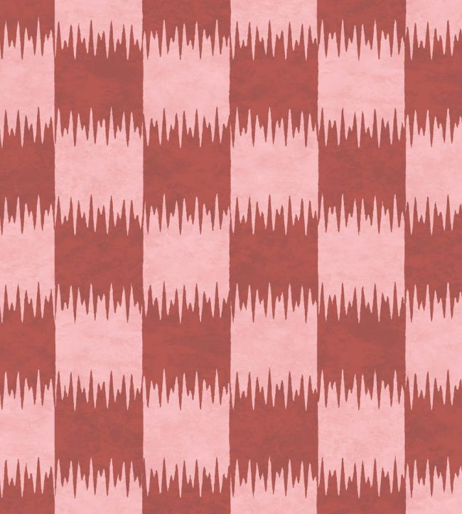 WM-487-01 - Checkmate Wallpaper - Cherry Red - Woodchip & Magnolia