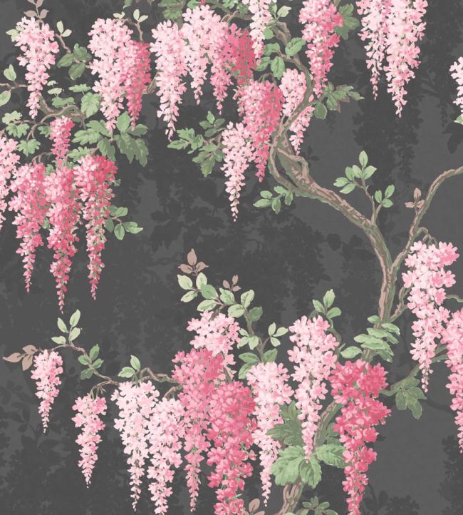 WMF-1002-05VD - Wisteria Fabric - Noir Black - Woodchip & Magnolia
