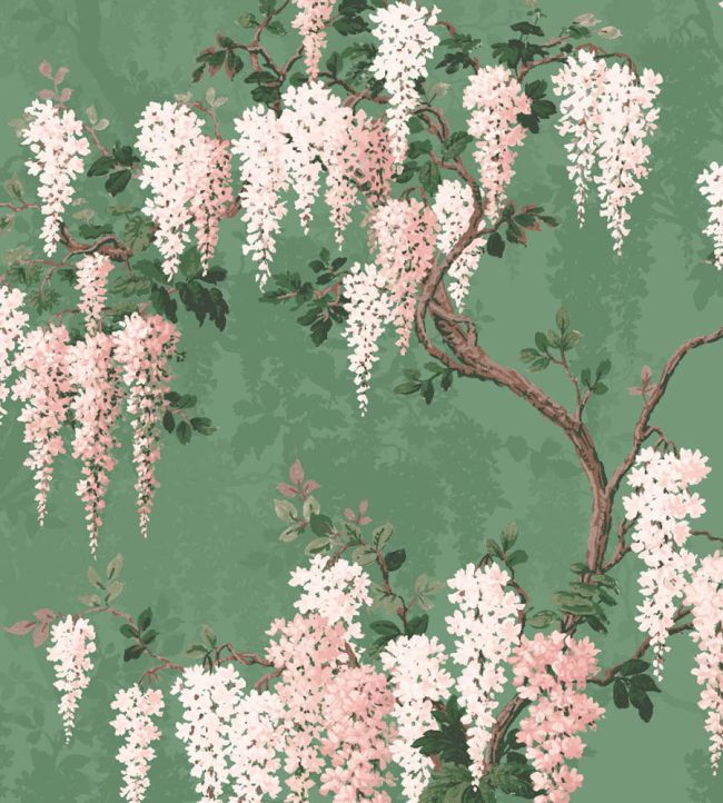 WMF-1002-06VD - Wisteria Fabric - Green - Woodchip & Magnolia