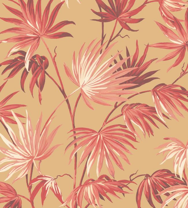 WMF-1003-04VD - Va Va Frome Fabric - Festival Red - Woodchip & Magnolia