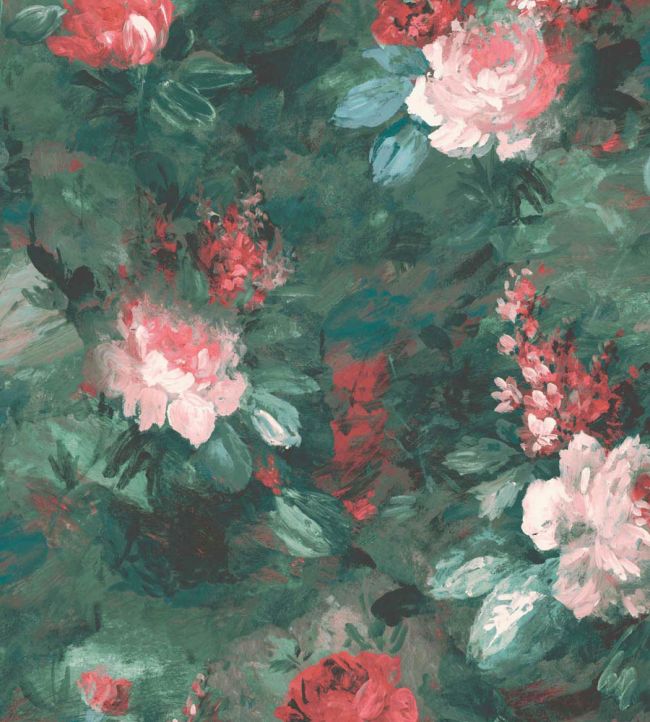 WMF-162VD - Ava Marika Fabric - Emerald Green - Woodchip & Magnolia