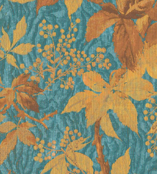 WMF-316-03VD - Tropic Fabric - Teal Spice - Woodchip & Magnolia