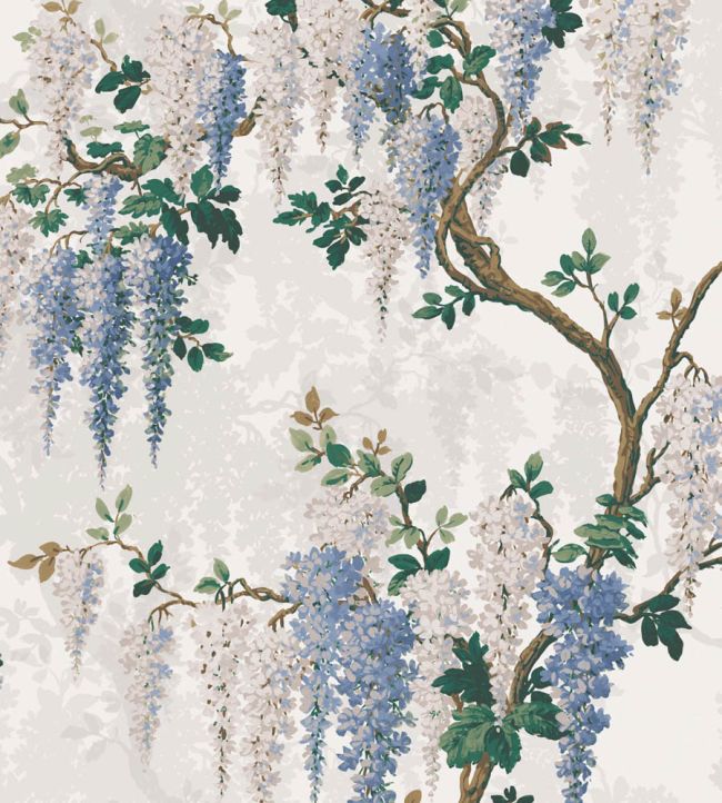 WMF-333-05VD - Wisteria Fabric - Cornflower - Woodchip & Magnolia
