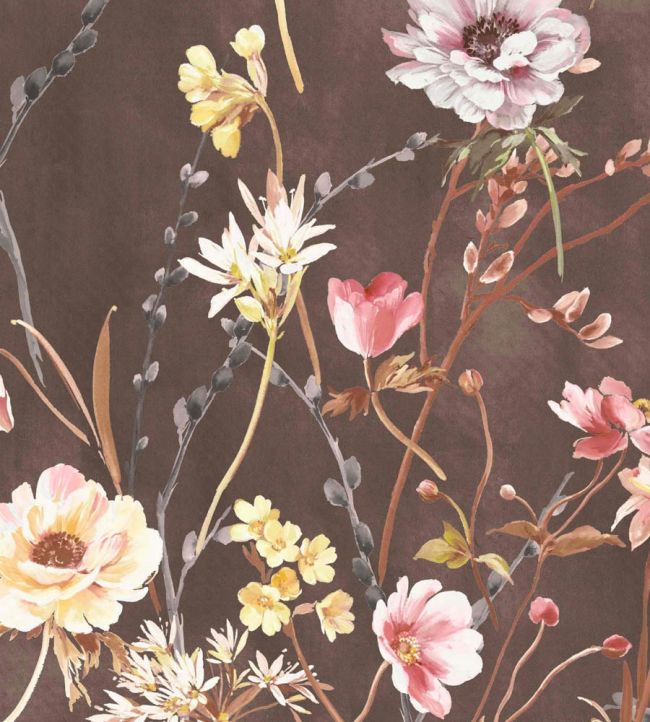 WMF-383-05VD - Maytime Fabric - Vintage Brown - Woodchip & Magnolia