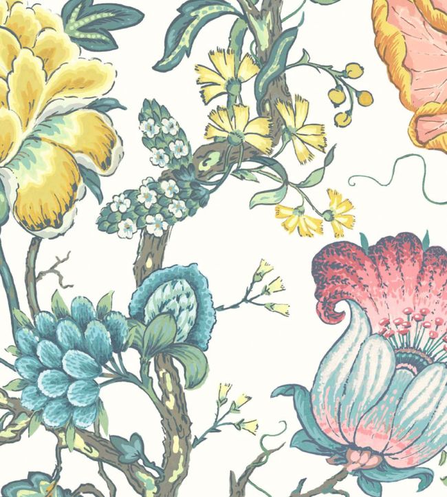 WMF-408-01VD - Arcadia Fabric - Sherbet - Woodchip & Magnolia