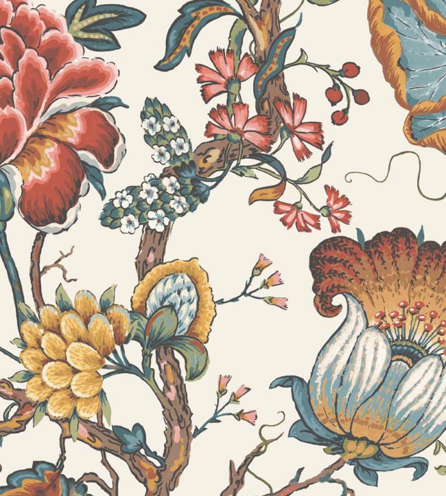 WMF-408-06VD - Arcadia Fabric - Magnolia - Woodchip & Magnolia