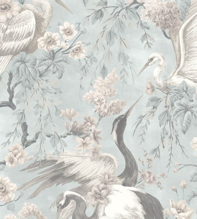 WMF-411-04VD - Maurice Fabric - Duck Egg Blue - Woodchip & Magnolia