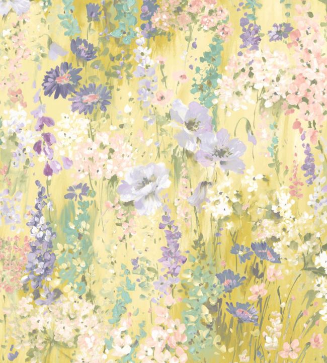WMF-436-02VD - Wilderness Fabric - Lemon Burst - Woodchip & Magnolia