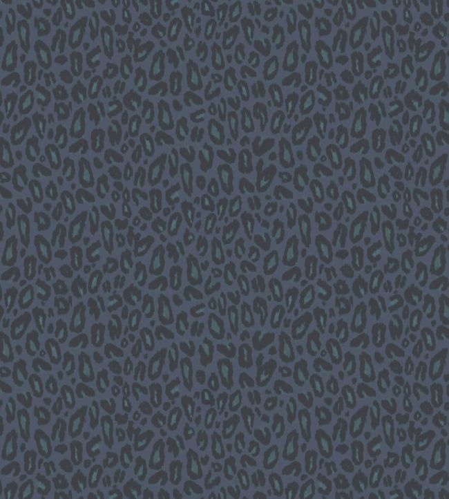 WMF-449-05VD - Big Kat Fabric - Navy - Woodchip & Magnolia