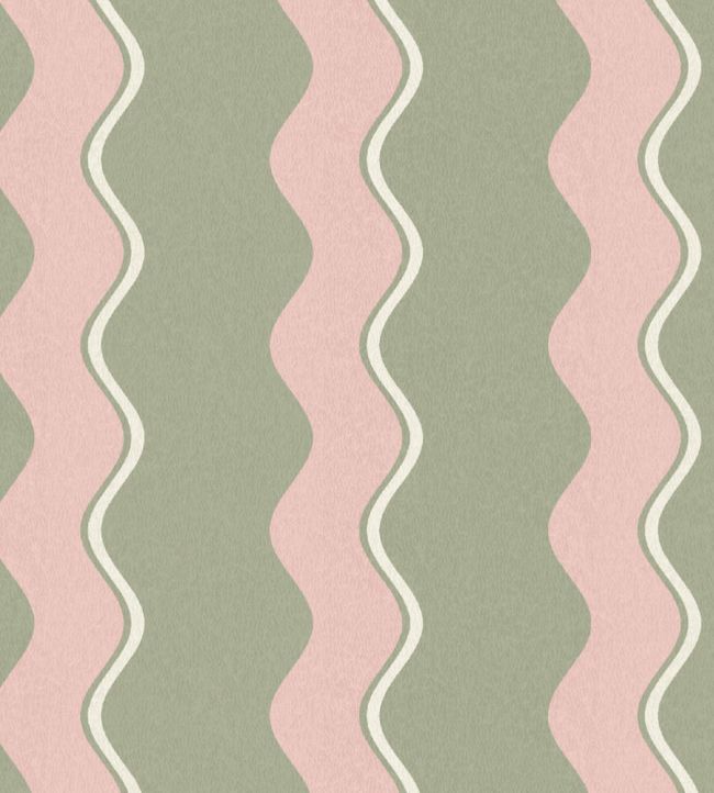 WMF-462-07LD - Cari Wave Fabric - Bracken - Woodchip & Magnolia