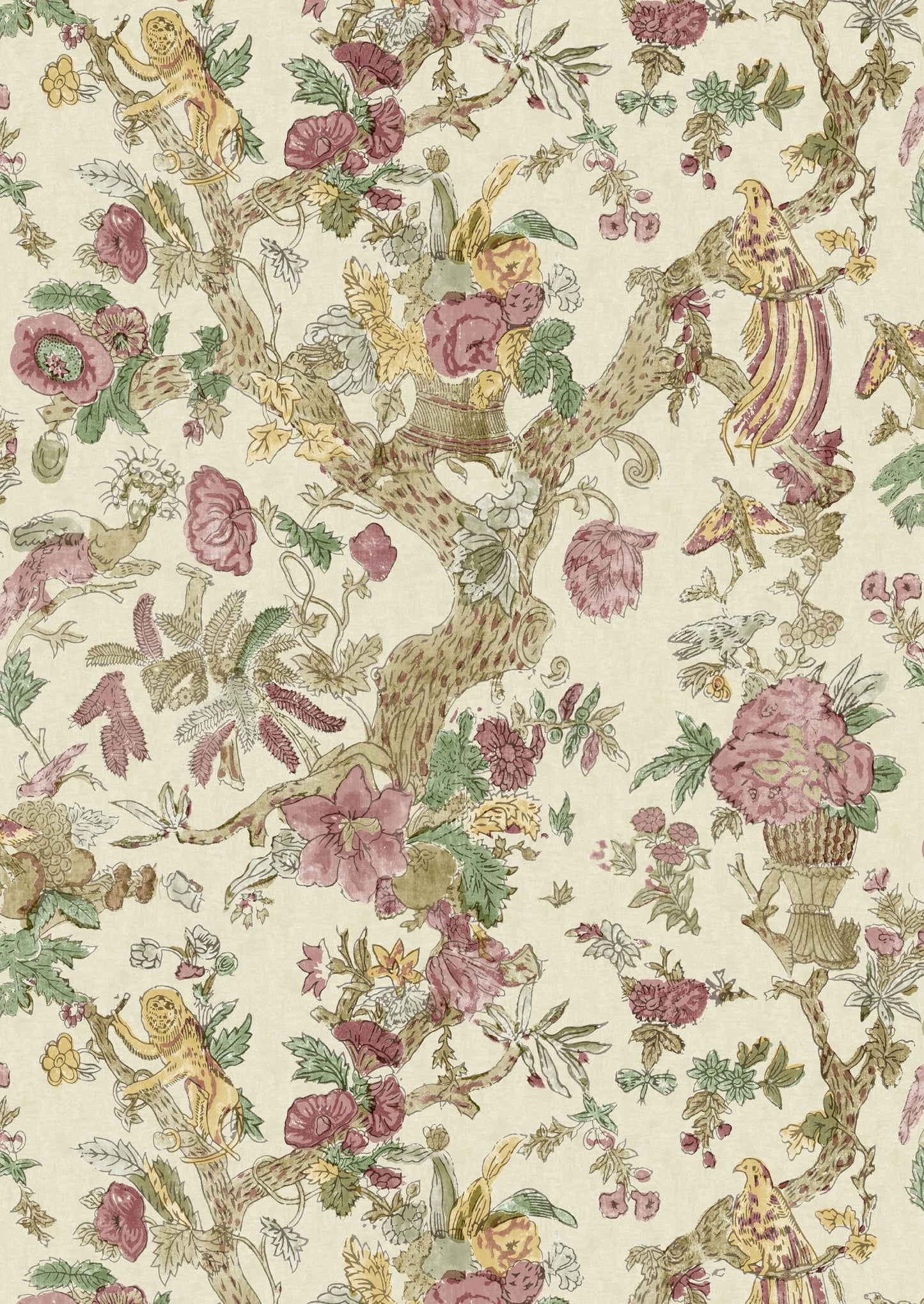 Wild Thing Wallpaper - Red Emerald - Lewis & Wood