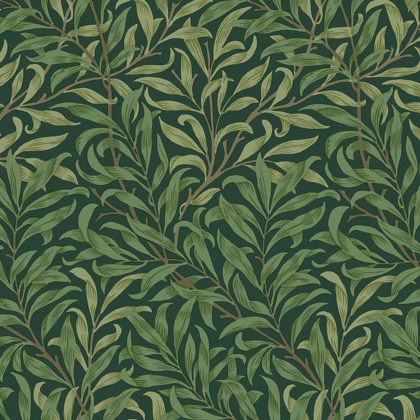 Willow Bough Wallpaper - Deep Green - 124247 - William Morris AH