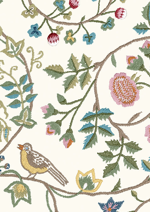 Windrush Wallpaper - White - Lewis & Wood