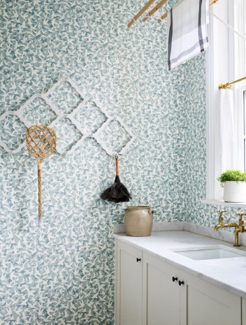 Windsong Wallpaper - Blue - J176W-03 - Jane Churchill