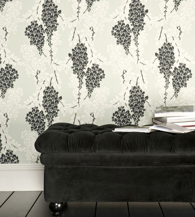 Wisteria Wallpaper - Off-Black - 2213 - Farrow & Ball